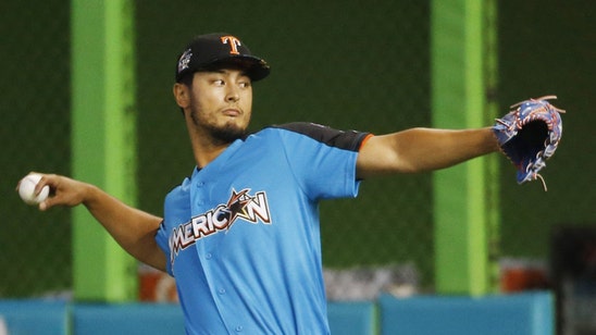 Yu Darvish representing Rangers at 2017 All-Star Game