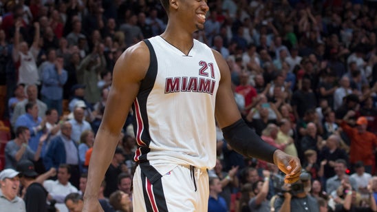 The dominant Hassan Whiteside showed up against the 76ers