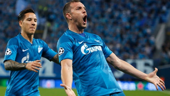 Zenit beats Benfica 3-1 to join Lyon at top of group