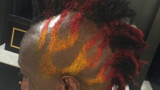 Dominic Oduro's wild hair adventure continues as he turns his head into a fireball