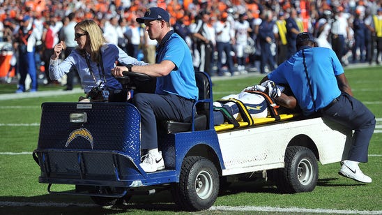 Chargers WR Dontrelle Inman carted off field after hit