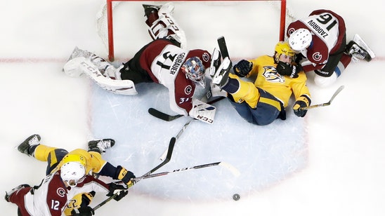Grubauer gets 1st shutout of season as Avs blank Preds 5-0