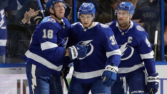 Kucherov ties Tampa single-season points mark in 5-2 win