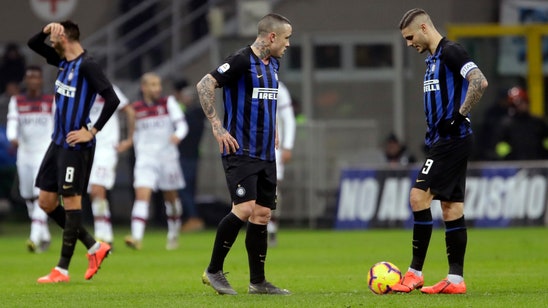 Fans jeer Inter after 1-0 home defeat to Bologna