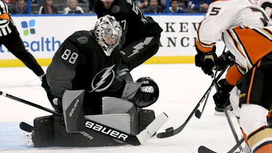 Vasilevskiy gets 132nd win, Lightning beat Ducks 6-2