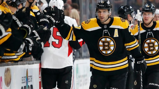 Bergeron has hat trick, Pastrnak adds 4 points as  B’s roll
