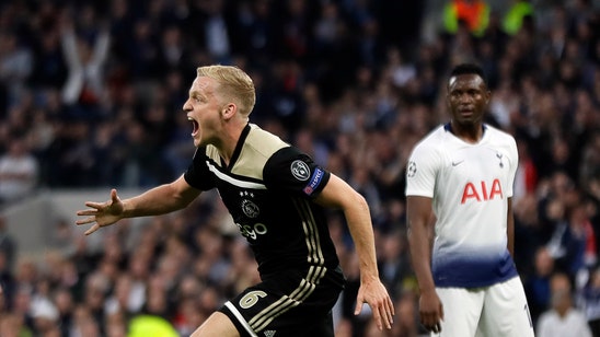 Van de Beek gives Ajax 1-0 lead vs Tottenham in CL semifinal
