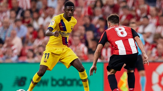 Barcelona forward Dembele out 5 weeks with thigh injury