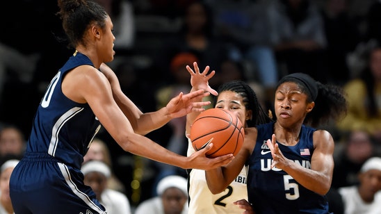 Walker scores 25 as No. 4 UConn women beat Vanderbilt 64-51