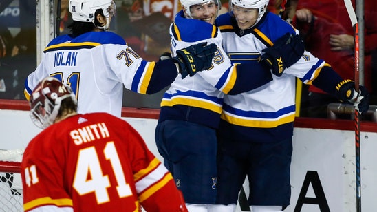 David Perron, Jake Allen leads Blues past Flames, 3-1