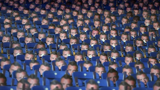 Leicester gave out masks of Jamie Vardy to protest his suspension and it was super creepy