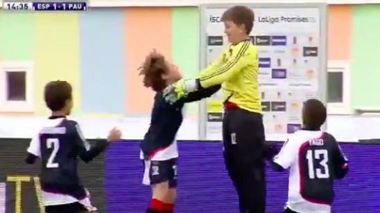 Spanish youth goalkeeper scores preposterous 40-yard goal