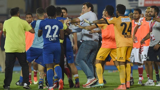 Watch: Soccer player goes wild, kicks opponent in postgame scuffle