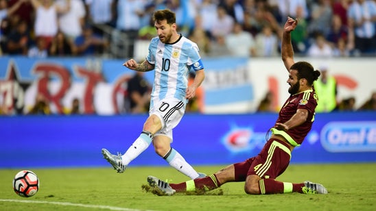 Watch Lionel Messi tie Argentina's all-time goalscoring record