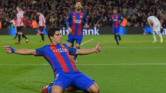 Watch: Luis Suarez scores on gorgeous volley for 100th goal at Barcelona