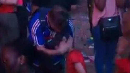 A little Portugal fan consoled a despondent France fan and it was adorable