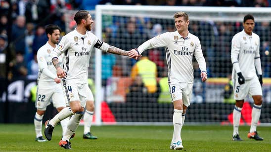 Watch: Ramos scores twice, keeps Real Madrid ahead in Spanish league