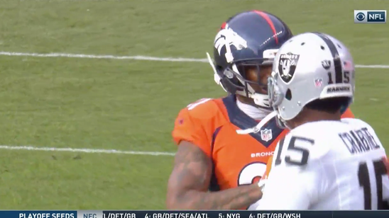 Watch: Aqib Talib grabs Michael Crabtree's gold chain necklace and snaps it