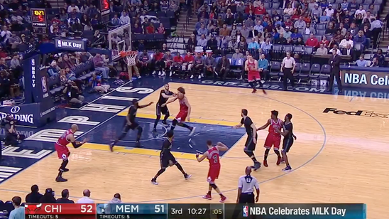 Robin Lopez helped his teammate score by getting hit in the face by a pass