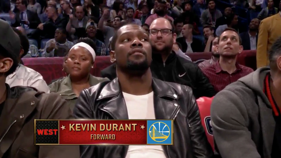 How about this P.A. announcer introducing Kevin Durant from 'OKC'