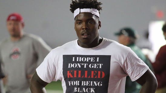 Top college football recruit wears 'I hope I don't get killed for being black today' shirt at camp