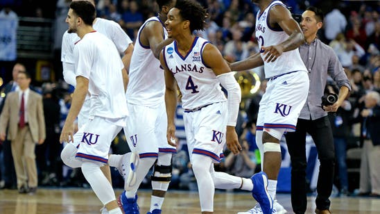 PHOTOS: Kansas celebrates OT win over Duke, return to the Final Four