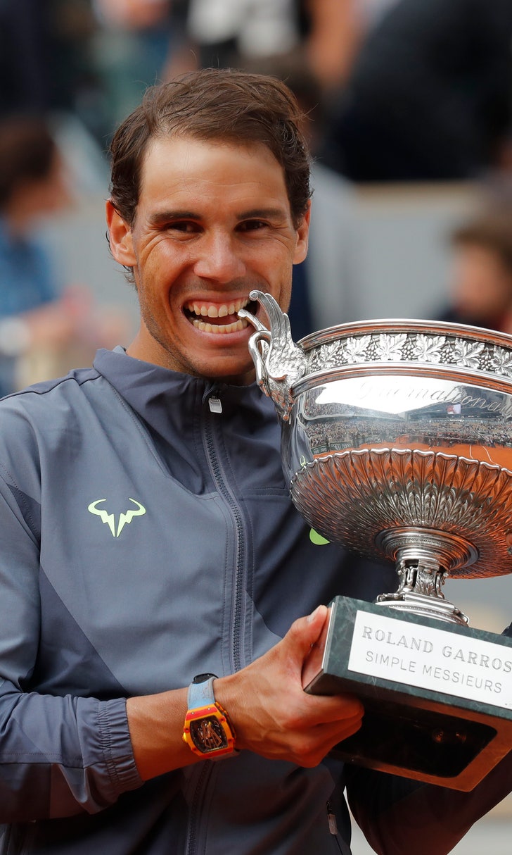 French Open glance: Nadal adds to his record with 12th ...