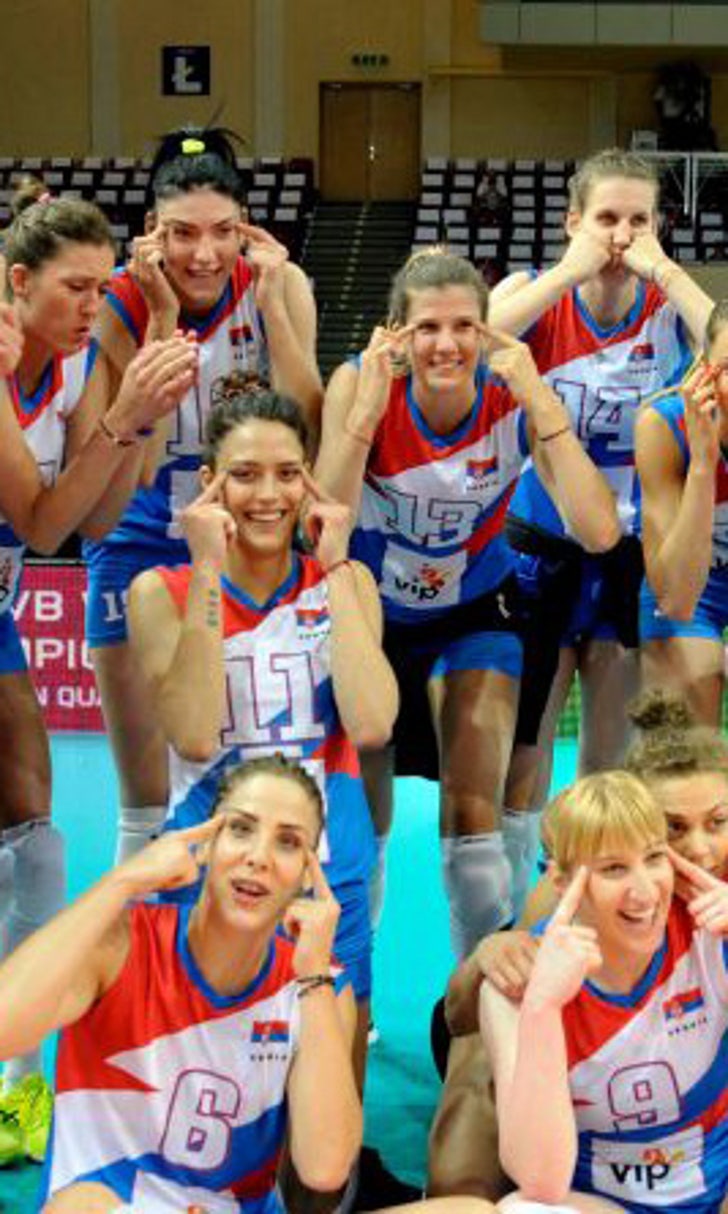 Serbia women's volleyball team celebrates World Championship berth with