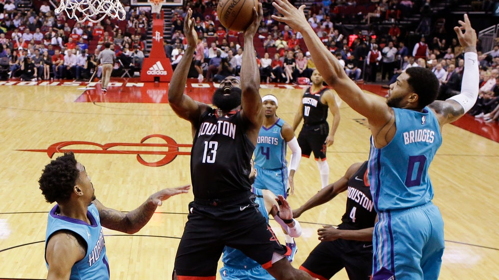 Harden scores 40 points to lead Rockets over Hornets 125-110