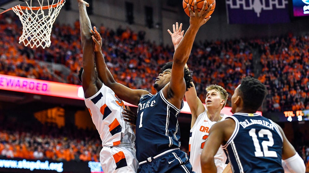 No. 9 Duke beats Syracuse 97-88; Carey another double-double