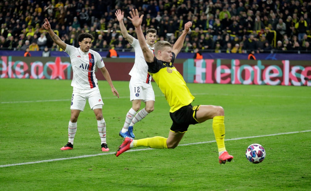 Haaland nets 2 to give Dortmund 2-1 win over PSG in CL ...