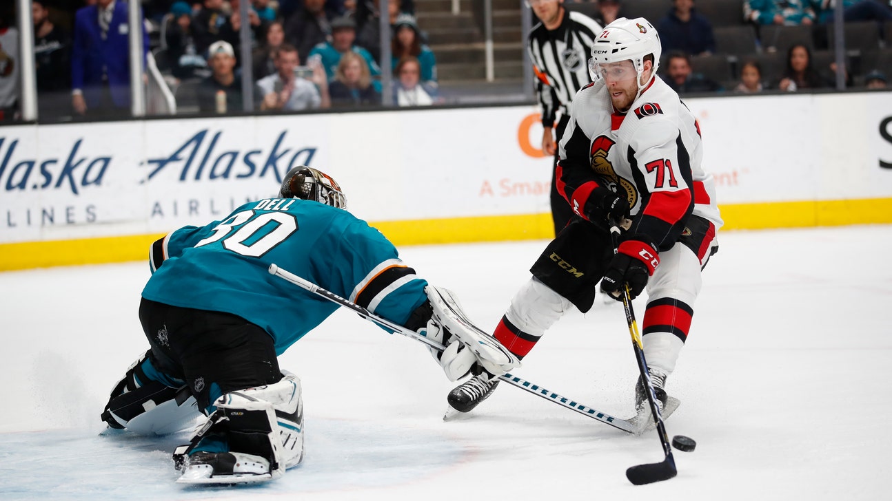 Tierney's OT goal lifts Senators over Sharks 2-1