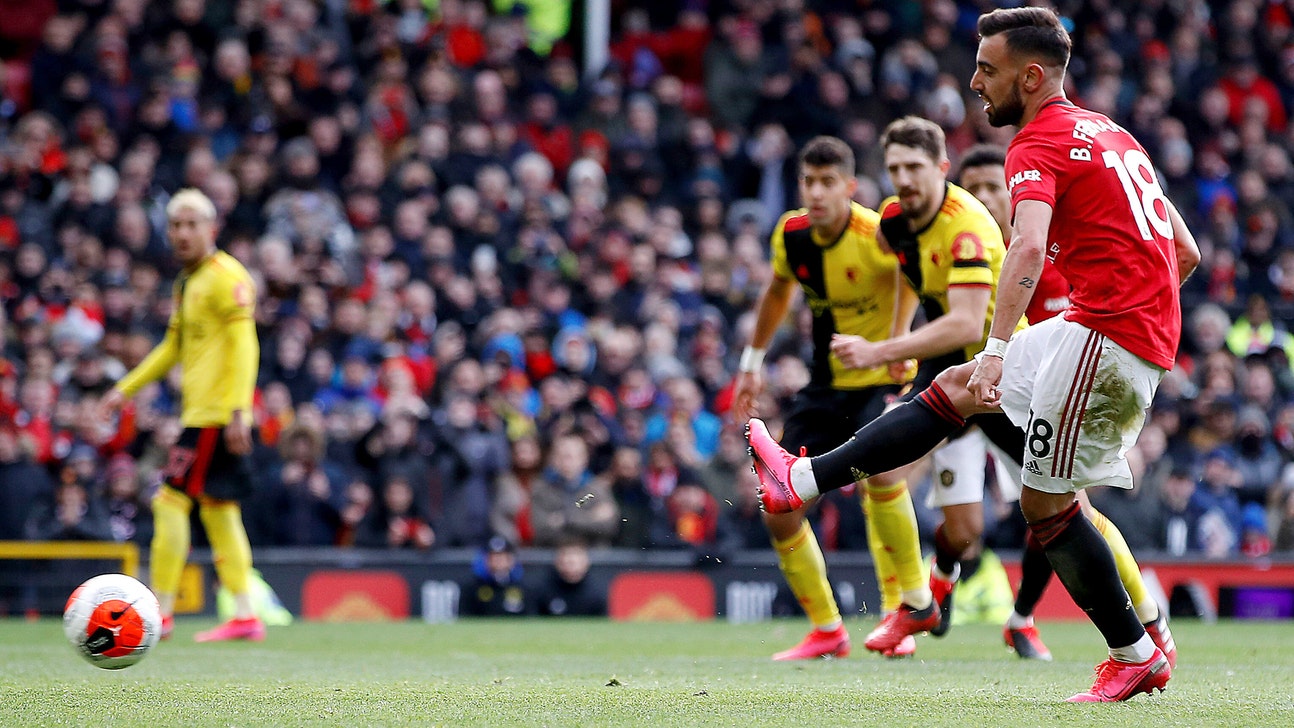 Fernandes on the spot as Man United beats Watford 3-0 in EPL