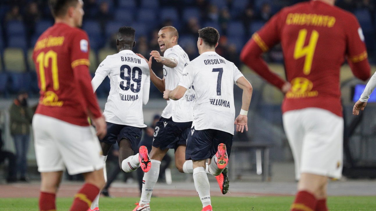 Roma beaten 3-2 by Bologna as crisis deepens