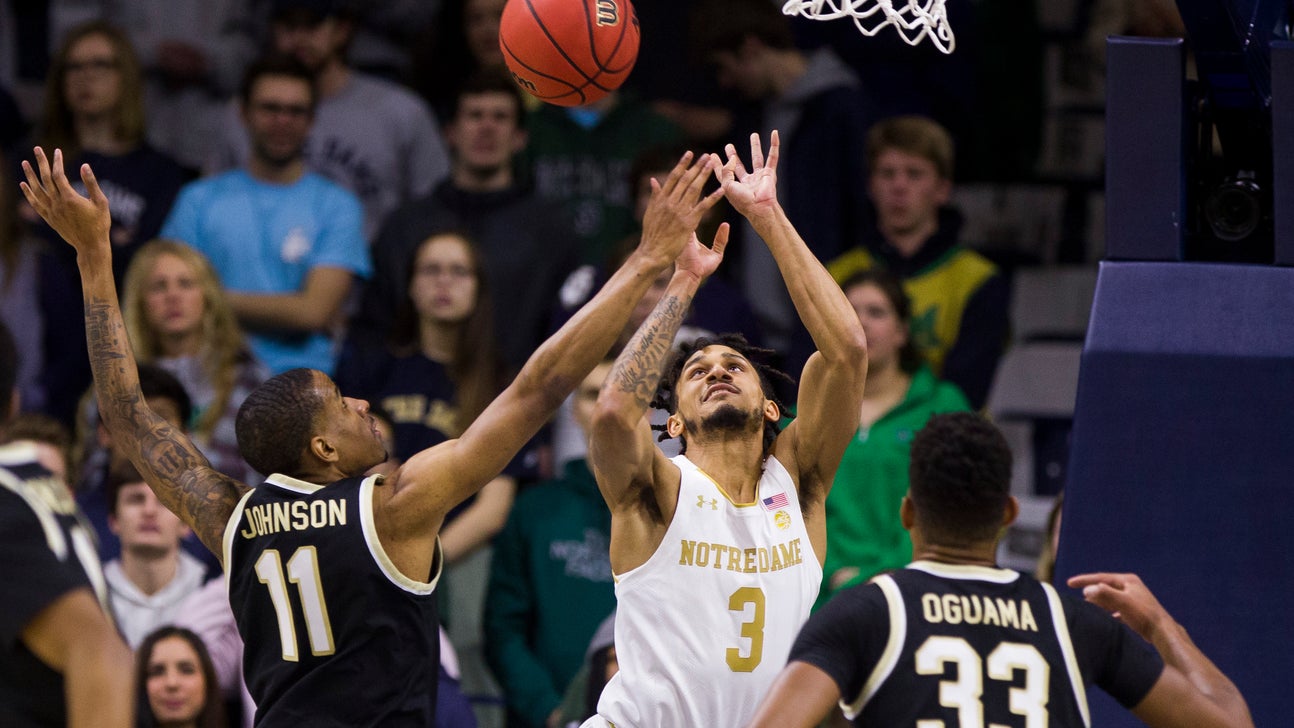 Gibbs, Mooney and bench propel Irish past Deacons, 90-80