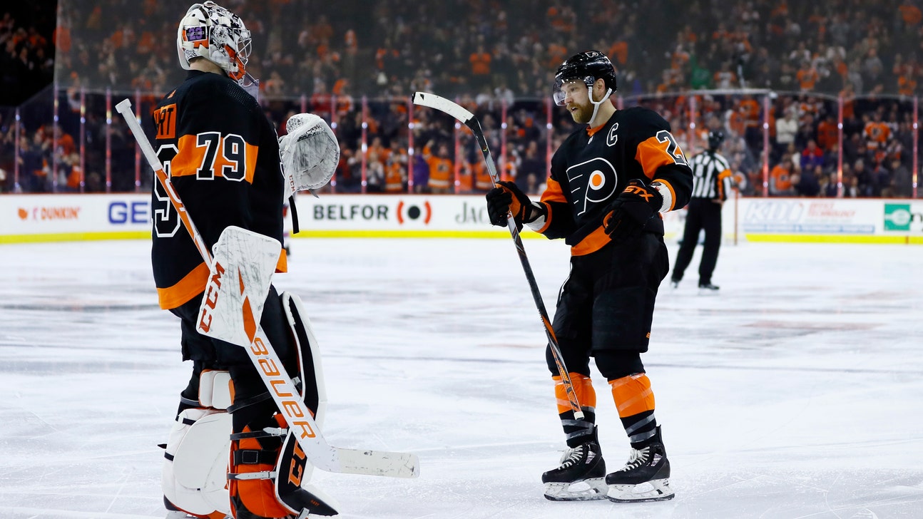 Giroux scores 2 to help Flyers beat Rangers 5-2