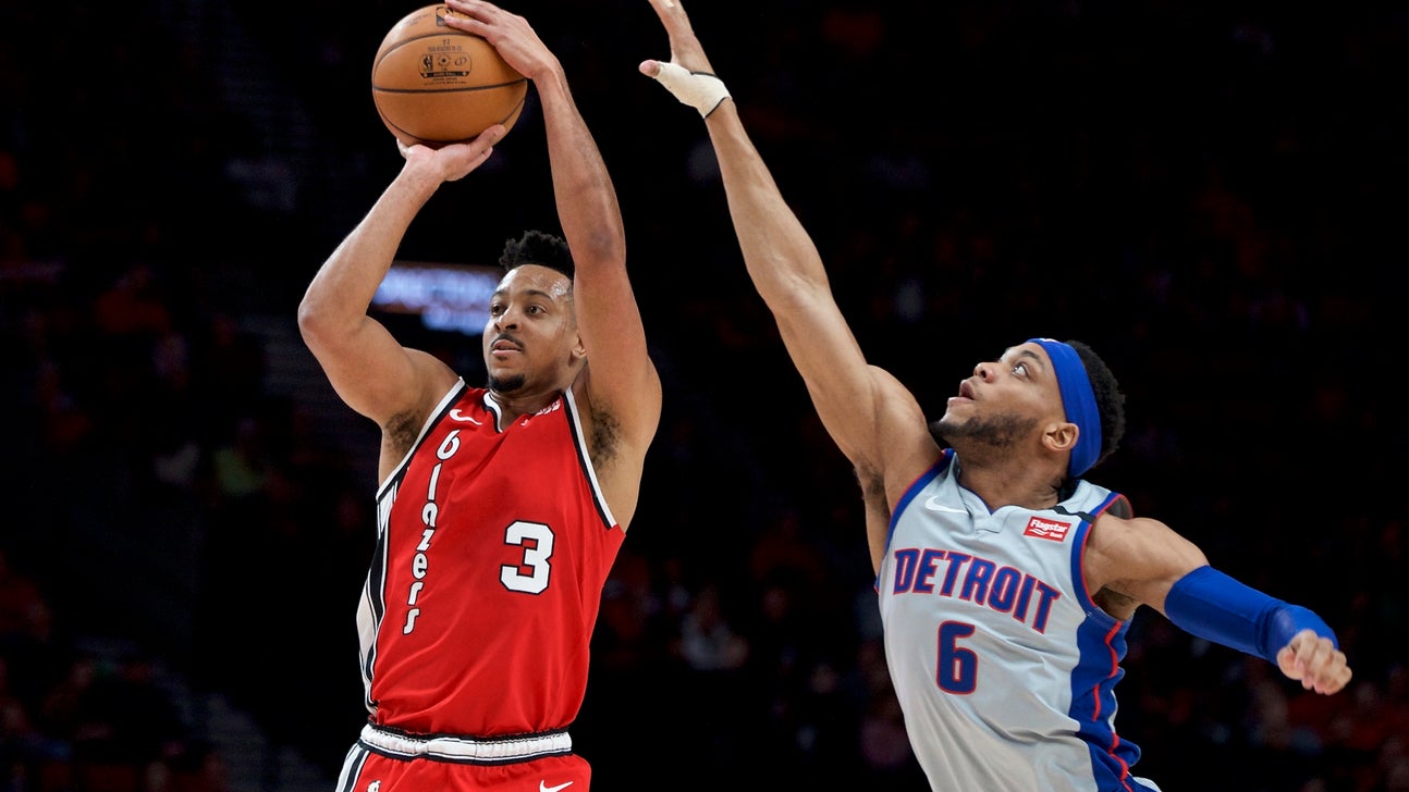 McCollum, Anthony carry Blazers past Pistons, 107-104