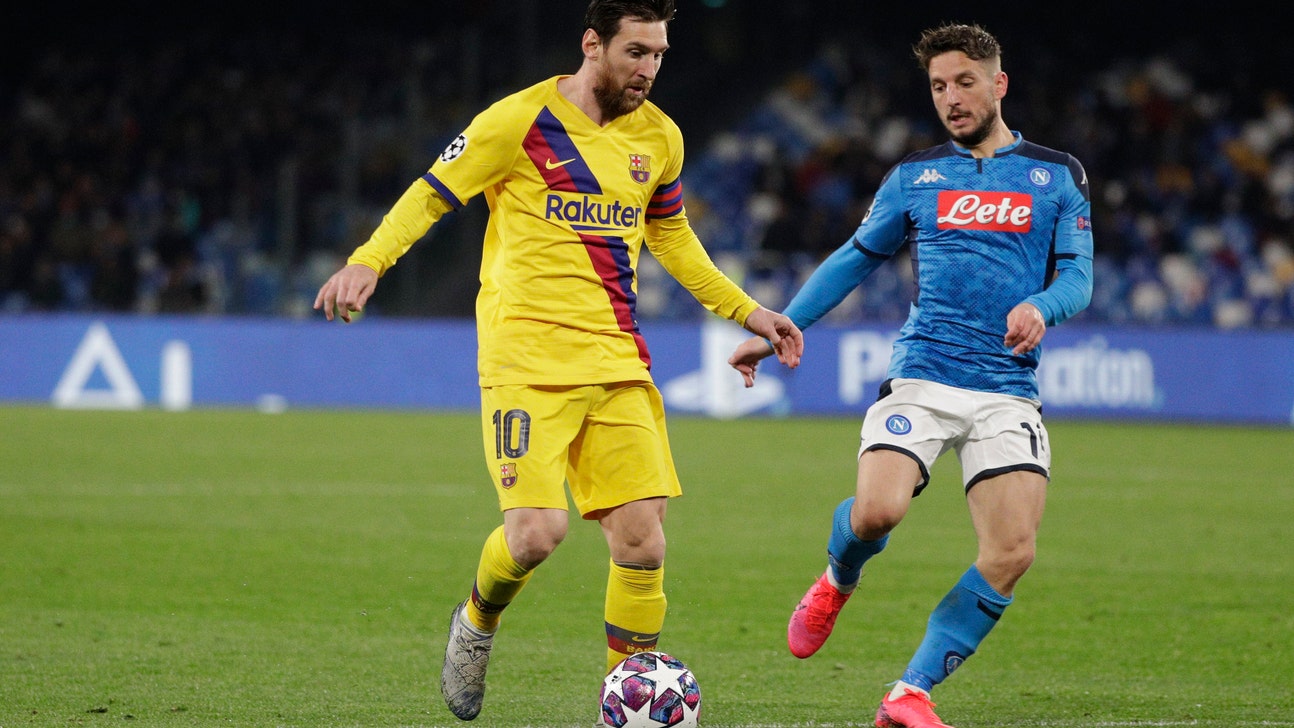 Barcelona draws 1-1 at Napoli in Champions League 1st leg