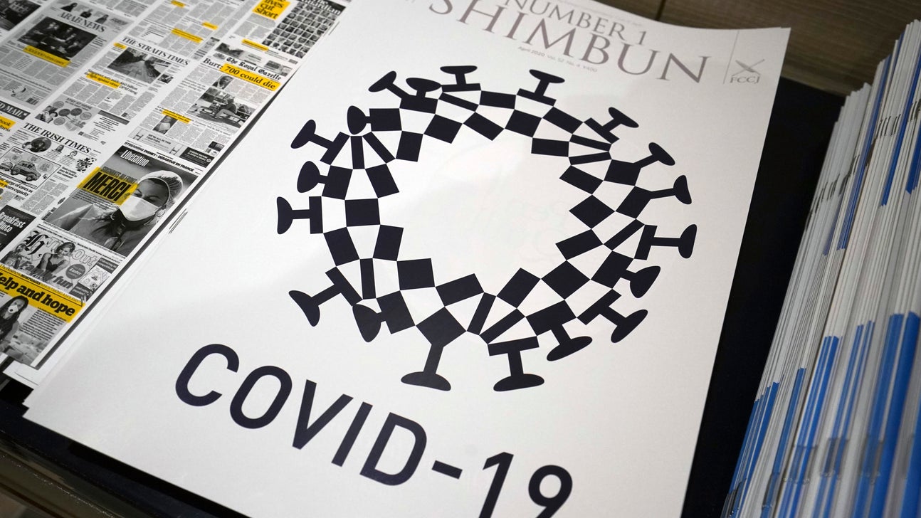 Drawing that parodies Tokyo Olympic logo pulled from website