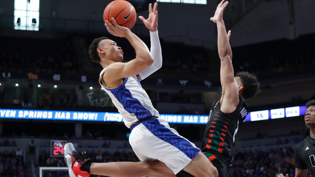 Johnson's clutch play late lifts Pitt by Miami 62-57