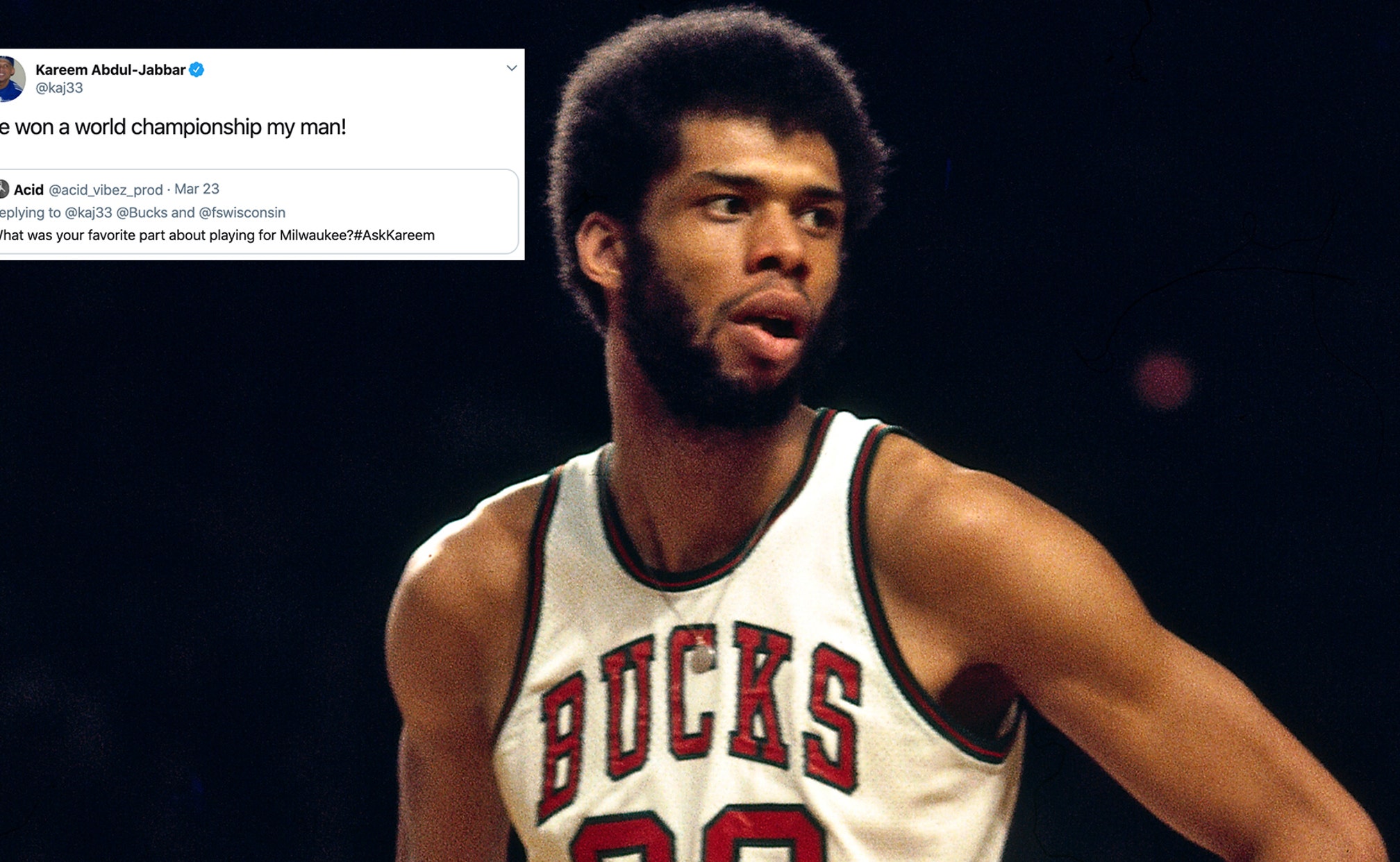 Top Tweets Bucks Legend Kareem Abdul Jabbar Live Tweets Throwback Game Fox Sports