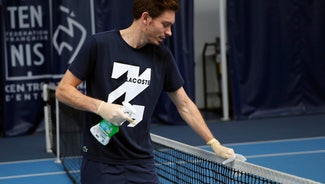 Next Story Image: Tough going for French tennis players returning to training