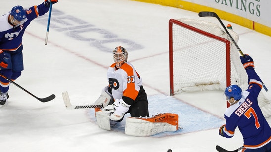 Pulock's late goal helps Islanders beat rival Flyers 5-3