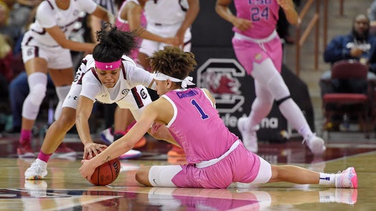 No. 1 South Carolina women hold off LSU for 20th win in row