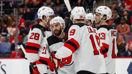 Schneider earns first win of season, Devils beat Detroit 4-1