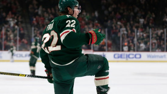 Fiala scores in 5th straight game as Wild beat Predators 3-1