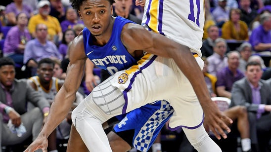 Quickley leads No. 10 Kentucky past slumping LSU 79-76