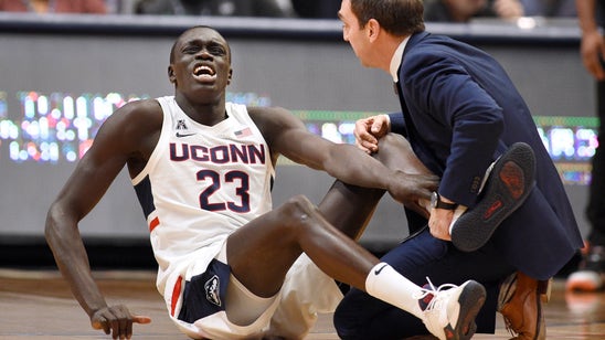 UConn's Akok out for season with torn left Achilles tendon