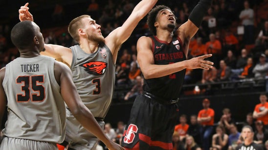 Tinkle sets scoring mark, Oregon St. tops Stanford 68-65