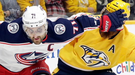Grimaldi scores in shootout as Preds edge Blue Jackets 4-3